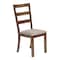 Monarch Specialties Dining Chair, Set Of 2, Side, Upholstered, Kitchen, Dining Room, Brown Fabric, Walnut Wood Legs I 1313 - alternate 1